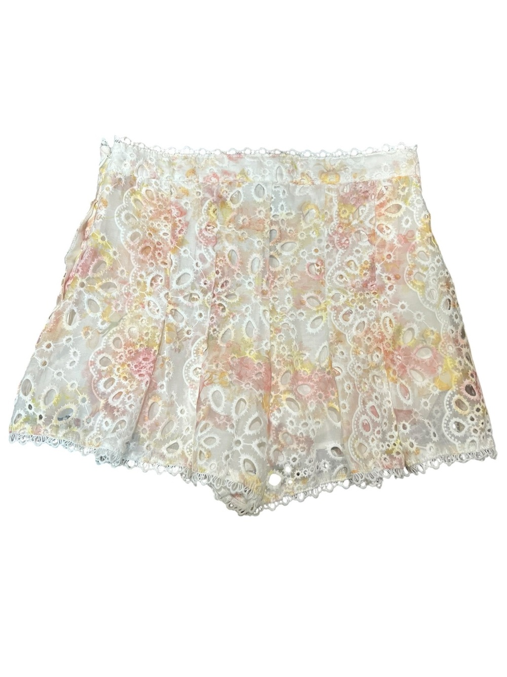 Bardot Junior White Eyelet shorts with Delicate Lace Trim - Picture 3 of 7